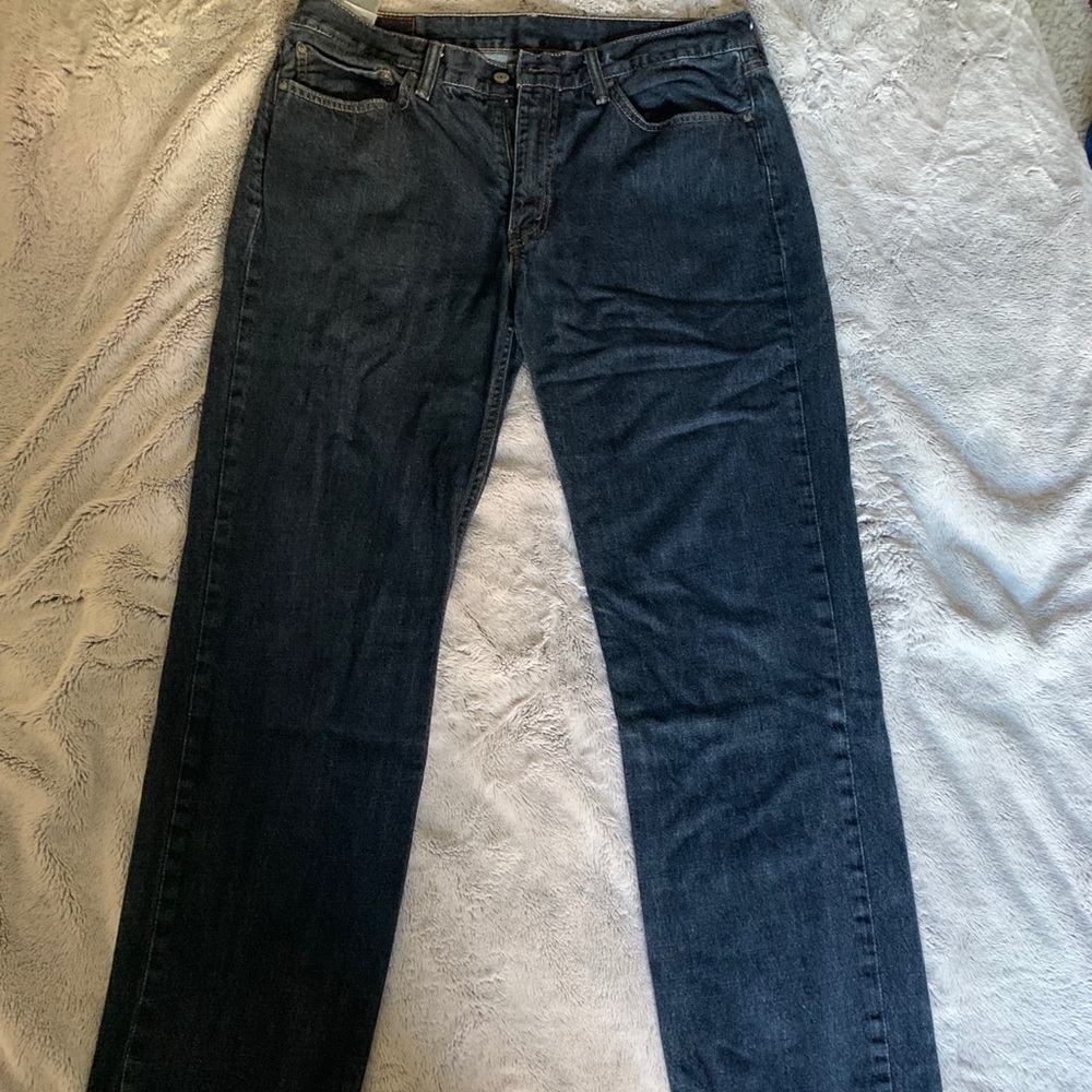 Men’s 514 Straight Fit Navy Blue Levi Jeans